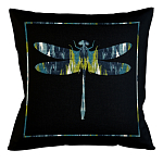 Подушка декоративная стрекоза сине-зеленый узор Ikat Pattern варинант исполнения - 1 | Loft Concept в Санкт-петербурге