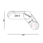 Угловой диван Calypso с поворотным механизмом и пуфом   варинант исполнения - 7 | Loft Concept в Санкт-петербурге