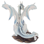 Декоративная статуэтка Белый Дракон Dragon White Statuette варинант исполнения - 2 | Loft Concept в Санкт-петербурге