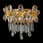 Бра с декоративными элементами в виде крупных хрустальных цветов Palace Gardens варинант исполнения - 1 | Loft Concept в Санкт-петербурге