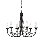 Люстра черного цвета ручной работы с канделябрами и переплетенной проволочной драпировкой Elstead Lighting варинант исполнения - 10 | Loft Concept в Санкт-петербурге