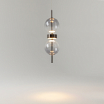 Подвесной светильник с плафоном из стекла с зеркальным градиентом Double Moon варинант исполнения - 6 | Loft Concept в Санкт-петербурге