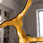 Зеркало кругле с декоративной золотой вставкой Golden Tree варинант исполнения - 5 | Loft Concept в Санкт-петербурге