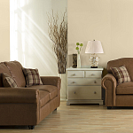 Настольная лампа с фарфоровым основанием бежевого цвета с рисунком и плиссированным абажуром на темной подставке Elstead Lighting варинант исполнения - 11 | Loft Concept в Санкт-петербурге