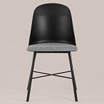 Стул из прочного пластика на металлическом основании Anora Black варинант исполнения - 2 | Loft Concept в Санкт-петербурге