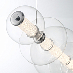 Подвесной светильник линейный с прозрачными стеклянными шарами разного диаметра Eurofase варинант исполнения - 5 | Loft Concept в Санкт-петербурге