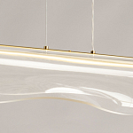 Люстра линейная с прозрачным волнообразным плафоном Wave Line варинант исполнения - 10 | Loft Concept в Санкт-петербурге