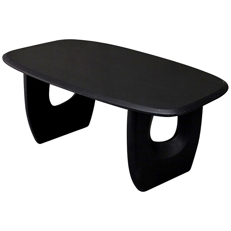 Кофейный стол из массива акации Veras Coffee Table Black Черный в Санкт-петербурге | Loft Concept 