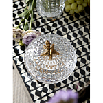 Конфетница прозрачная стеклянная на бронзовых ножках в виде морских коньков с крышкой в виде ракушки Eden Garden варинант исполнения - 4 | Loft Concept в Санкт-петербурге