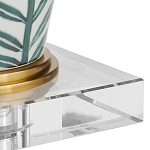 Настольная лампа овальная с тропическим принтом Stylized Aalm Leaves Motif варинант исполнения - 2 | Loft Concept в Санкт-петербурге