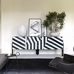 Дизайнерский комод в чёрно-белую полоску Ziqqurat варинант исполнения - 2 | Loft Concept в Санкт-петербурге