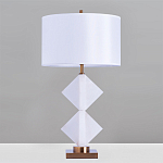 Настольная лампа белая на фигурном основании Aerial Geometry варинант исполнения - 3 | Loft Concept в Санкт-петербурге