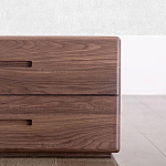 Прикроватный столик деревянный с 2-мя ящиками Moon Walnut Furniture варинант исполнения - 2 | Loft Concept в Санкт-петербурге