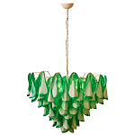 Люстра из стеклянных зеленых лепестков Petalled Illuminator варинант исполнения - 3 | Loft Concept в Санкт-петербурге