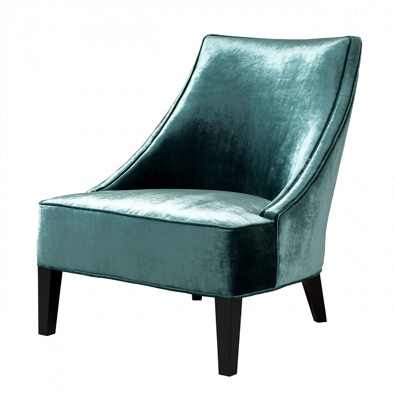 Кресло Eichholtz Chair Dulwich Turquoise Бирюзовый Черный в Санкт-петербурге | Loft Concept 