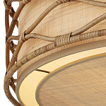 Подвесной светильник  из кованого железа и абажуром из ротанга Wicker Furniture варинант исполнения - 2 | Loft Concept в Санкт-петербурге