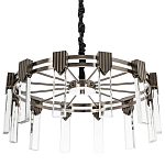 Люстра с прямоугольными хрустальными плафонами Glass Rectangles Chrome Chandelier 60 варинант исполнения - 1 | Loft Concept в Санкт-петербурге