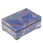 Шкатулка из натурального камня лазурит и чароит Stone Casket варинант исполнения - 1 | Loft Concept в Санкт-петербурге
