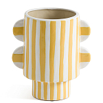 Ваза из фаянса Brighter than the Stars жёлтая полоска варинант исполнения - 1 | Loft Concept в Санкт-петербурге