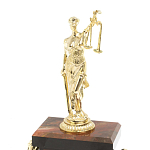 Часы настольные бронзовые из натурального камня Яшма с декором в виде Фемиды Themis Stone Clock варинант исполнения - 3 | Loft Concept в Санкт-петербурге