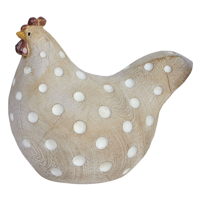 Статуэтка курица с текстурной поверхностью бежевого цвета Rustic Chicken Красный Бежевый Белый Статуэтка курица с текстурной поверхностью бежевого цвета Rustic Chicken Красный Бежевый Белый в Санкт-петербурге | Loft Concept