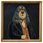Картина в квадратной раме Chinoiserie Spaniel Dog Portrait варинант исполнения - 1 | Loft Concept в Санкт-петербурге