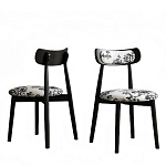 Стул обеденный деревянный с цветочной обивкой Foshan Chair варинант исполнения - 1 | Loft Concept в Санкт-петербурге