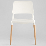 Пластиковый стул на ножках из массива бука Ferret White варинант исполнения - 3 | Loft Concept в Санкт-петербурге