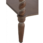 Приставной столик деревянный с резными ножками и нижней полкой Vintage Side Table Brown Wood варинант исполнения - 4 | Loft Concept в Санкт-петербурге