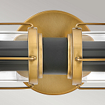 Бра для ванных комнат горизонтальное с 2-мя прозрачным цилиндрическим плафонами на круглом основании Hinkley варинант исполнения - 3 | Loft Concept в Санкт-петербурге