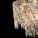 Люстра подвесная с хрустальными подвесками и металлическим основанием цвета Хром Ludivine Lighting варинант исполнения - 5 | Loft Concept в Санкт-петербурге