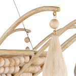 Люстра из деревянных бусин с подвесками в виде капель Wooden Beads варинант исполнения - 3 | Loft Concept в Санкт-петербурге