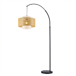 Торшер с декоративным поясом из плетеного бамбука Biuloggicu варинант исполнения - 1 | Loft Concept в Санкт-петербурге