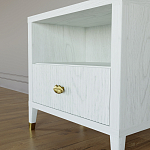 Прикроватная тумбочка с полкой Elsa Dreams White варинант исполнения - 3 | Loft Concept в Санкт-петербурге