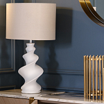 Настольная лампа с кремовым абажуром на спиралевидном основании Spun варинант исполнения - 1 | Loft Concept в Санкт-петербурге