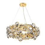 Люстра подвесная из золотых колец 57 см Golden Circles варинант исполнения - 2 | Loft Concept в Санкт-петербурге