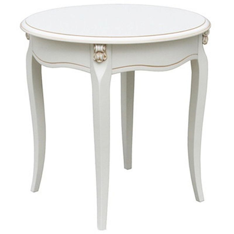 Круглый кофейный стол в стиле прованс Agace Montmartre Provence Coffee Table Белый Бежевый в Санкт-петербурге | Loft Concept 