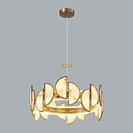 Люстра круглая с полукруглыми плафонами из искусственного алебастра в бронзовой оправе Marbella варинант исполнения - 6 | Loft Concept в Санкт-петербурге