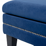 Мягкая банкетка на черных ножках с зоной для хранения Casket Blue варинант исполнения - 3 | Loft Concept в Санкт-петербурге