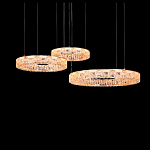 Люстра из 3-х колец с текстурной огранкой Reflection of Reality варинант исполнения - 1 | Loft Concept в Санкт-петербурге