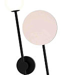 Бра с шарообразным плафоном и зеркальным круглым элементом Lunar Echo варинант исполнения - 1 | Loft Concept в Санкт-петербурге