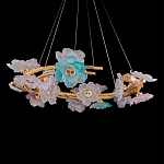 Люстра круглая на золотом каркасе с цветочным декором Miscellaneous herbs варинант исполнения - 2 | Loft Concept в Санкт-петербурге