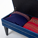 Мягкая банкетка на черных ножках с зоной для хранения Casket Blue варинант исполнения - 4 | Loft Concept в Санкт-петербурге