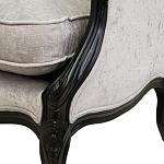 Кресло Ava Classical Armchair black and grey velour варинант исполнения - 4 | Loft Concept в Санкт-петербурге