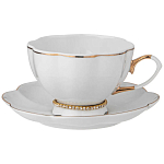 Чайный сервиз из фарфора со стразами на 6 персон 15 предметов Shine Porcelain варинант исполнения - 1 | Loft Concept в Санкт-петербурге