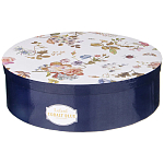 Чайный набор из фарфора темно-синий с рисунком цветов на 6 персон 12 предметов 280 мл Garden Whisper Porcelain Set  варинант исполнения - 6 | Loft Concept в Санкт-петербурге