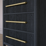 Комод Primo с 3 выдвижными ящиками Черный дуб варинант исполнения - 3 | Loft Concept в Санкт-петербурге