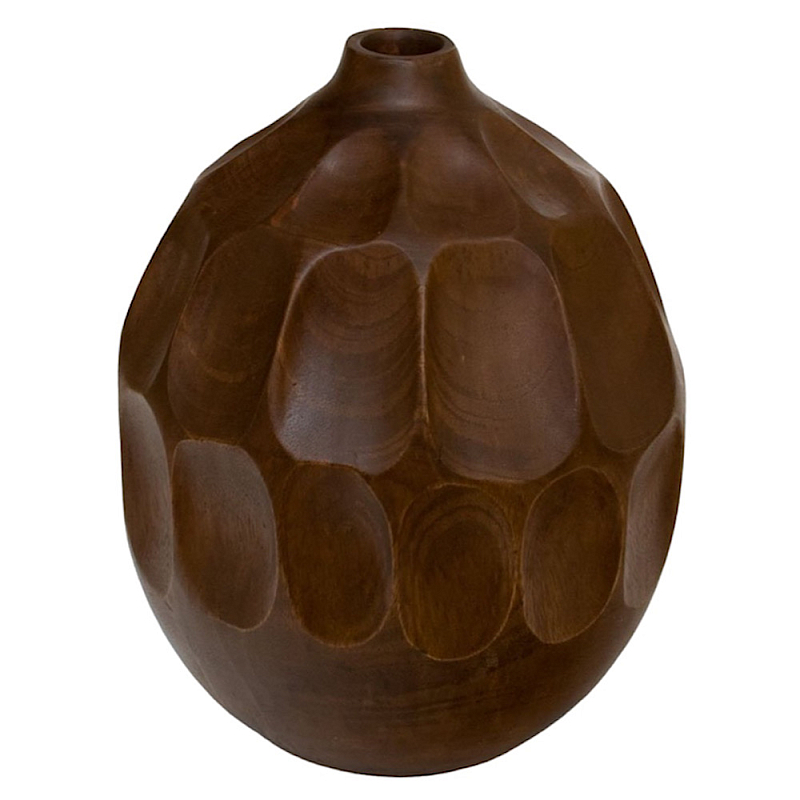 Ваза деревянная Brown Vase of Thailand 1 Коричневый в Санкт-петербурге | Loft Concept 