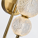 Бра цвета латунь с 6-ю рифлеными плафонами шаровидной формы Alora варинант исполнения - 3 | Loft Concept в Санкт-петербурге