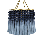 Люстра синяя плетеная с кисточками Boho Tassel Chandelier варинант исполнения - 1 | Loft Concept в Санкт-петербурге